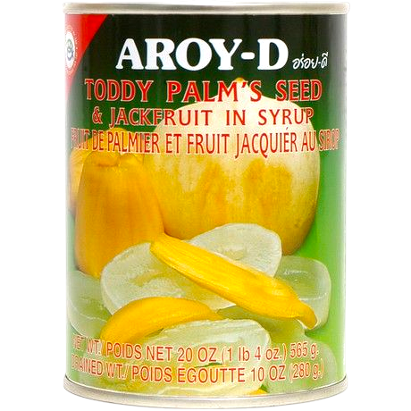 TODDY PALM'S SEED & JACKFRUIT IN SYRUP 565g (AROY-D BRAND)