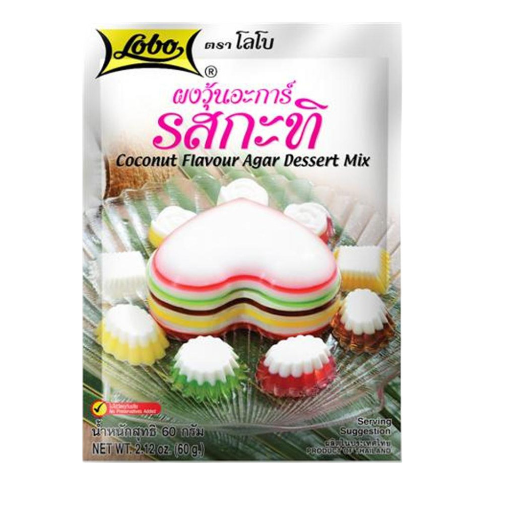 Coconut Flavor Agar Dessert Mix 60g Lobo (1)