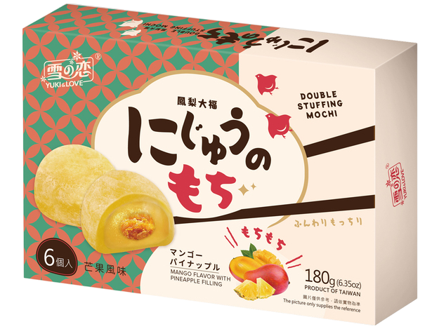 Mochi Rice Cake Pineapple Mango Flavour Yuki & Love 12 X 180 G