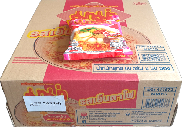 Instant Noodles Yentafo Flavour 30PKGSx60g (Mama Brand)
