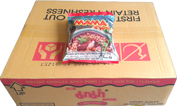 Instant Noodles Spicy Pork 30PKGSx55gFlavour (Moo Nam Tok)