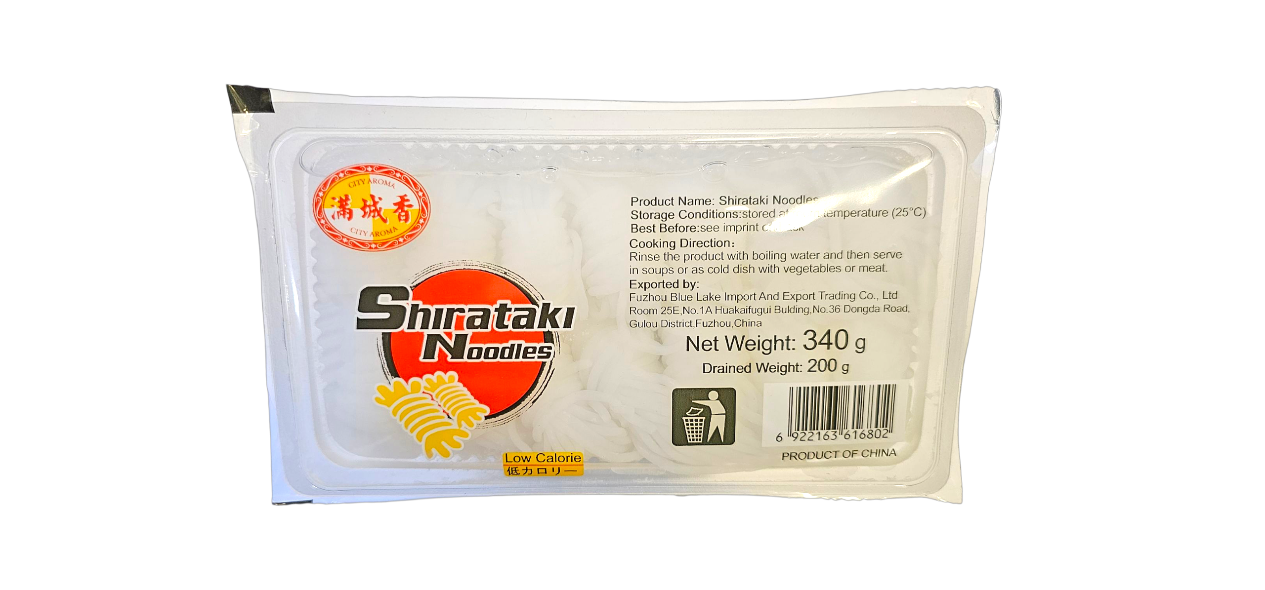 Shirataki Noodles 340g (City Aroma Brand)
